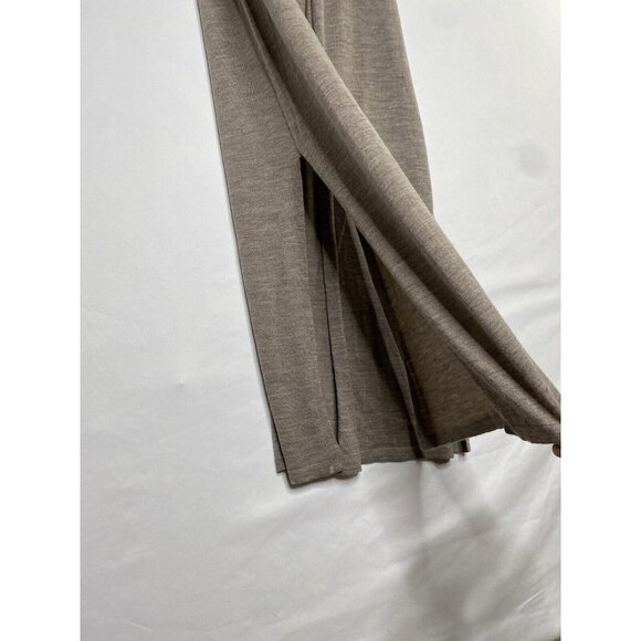 Tahari Women's Taupe 100% Merino Wool Sleeveless Midi Duster Vest Size Small - Picture 4 of 7